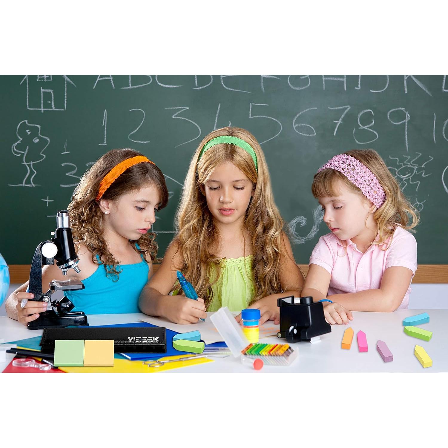 Juego de Notas Adhesivas YISEEK 1280 Pcs con Caja Negra