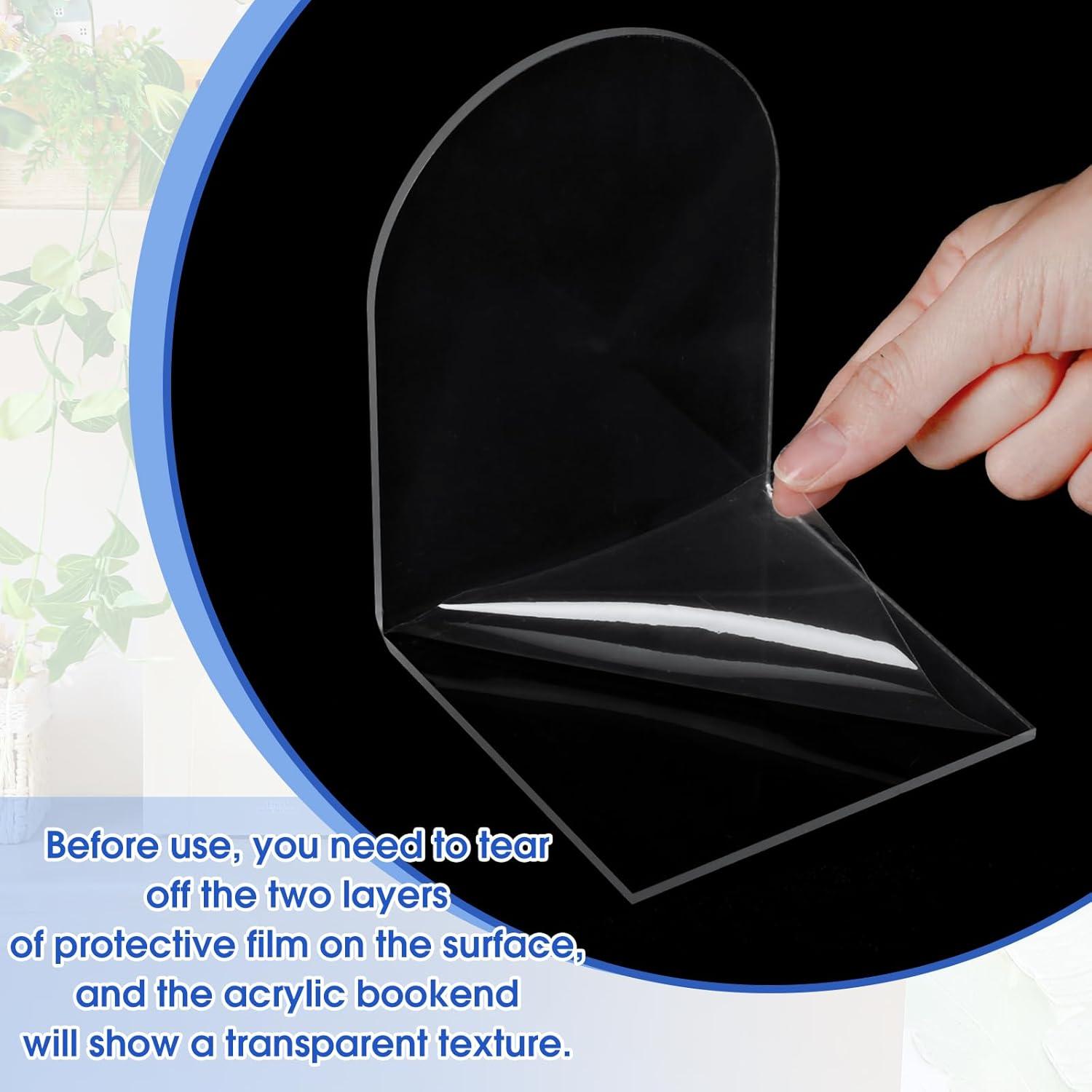 Soportes de Libros Acrílicos Leinuosen 16 Pcs Transparente