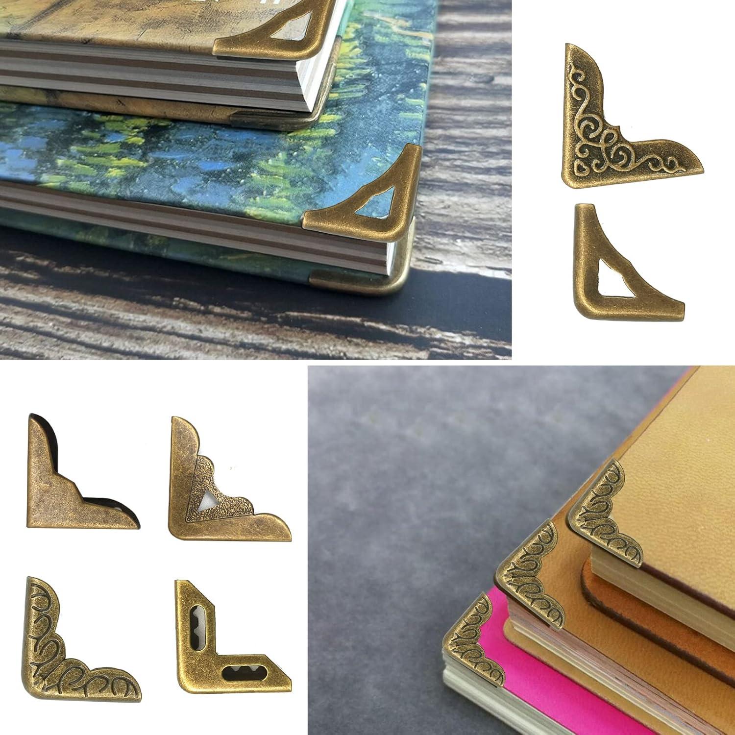 96 Protectores de Esquinas de Metal Vintage Aynaxcol - 24 Estilos