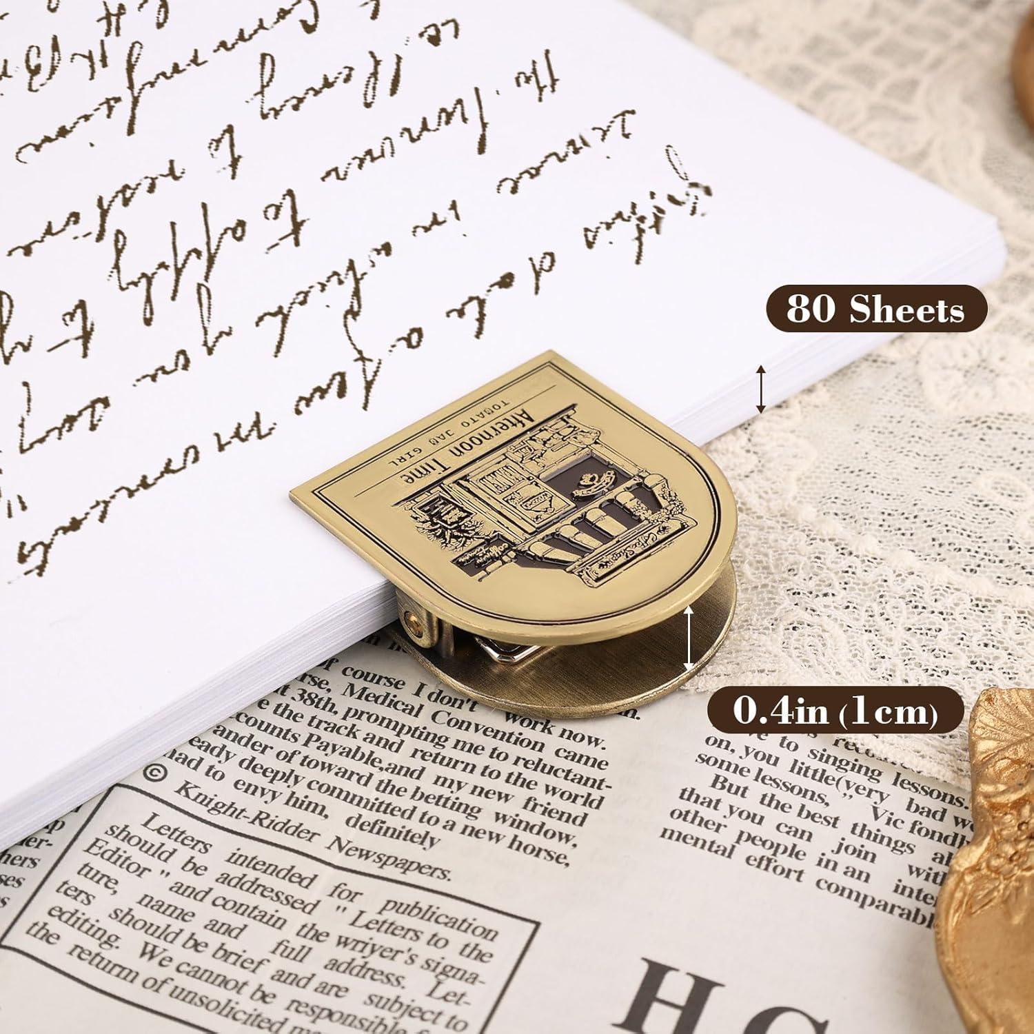 Clip de Libro Vintage Dizdkizd de Metal Temática de Café