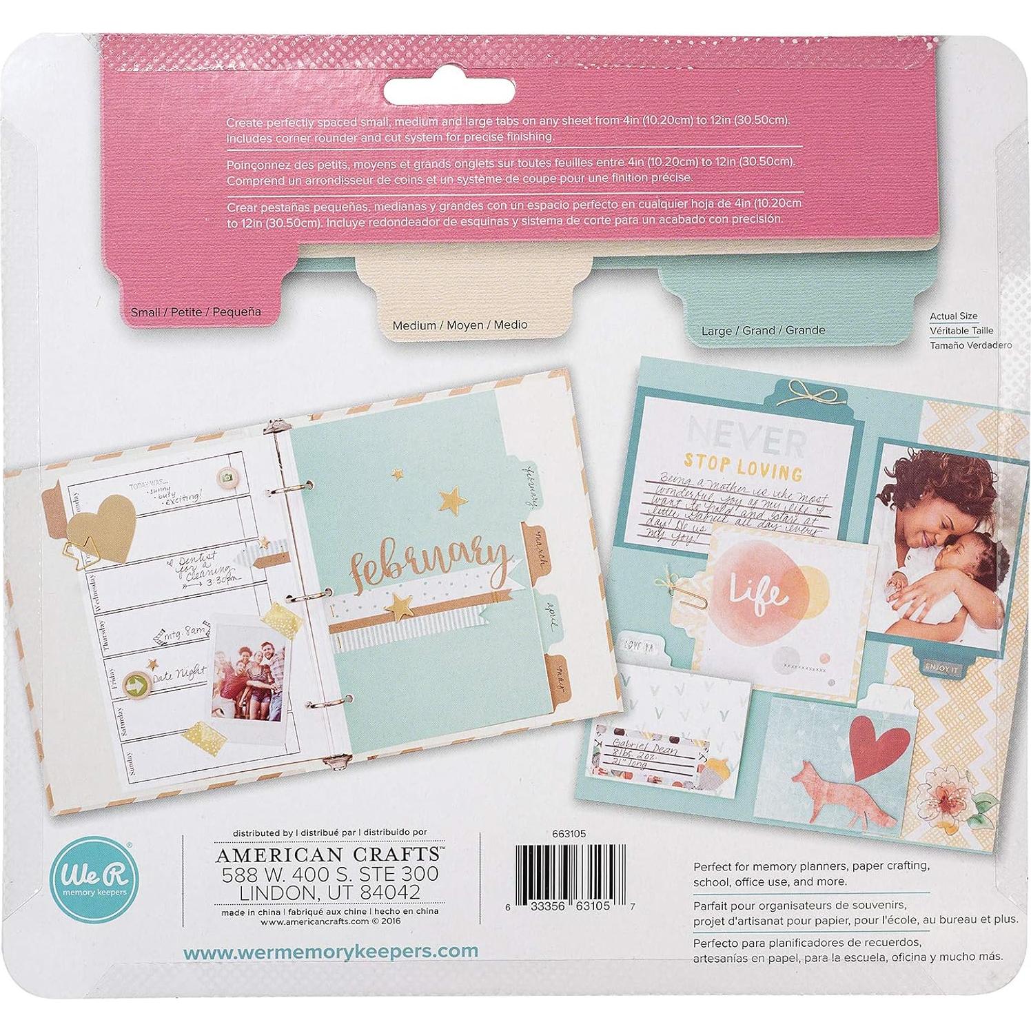 Tab Punch Board We R Memory Keepers - Herramienta de Scrapbooking