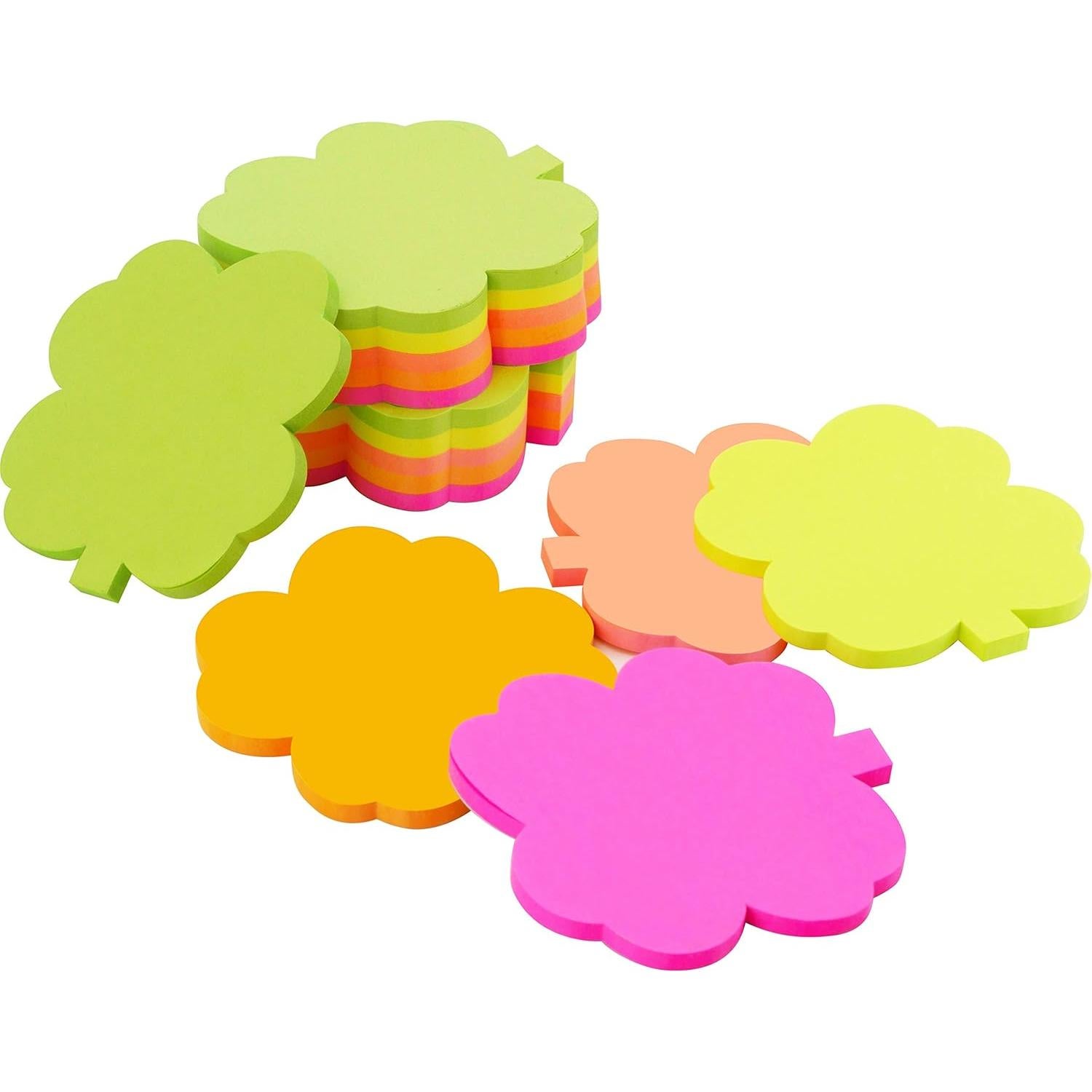 Notas Adhesivas 4A en Forma de Árbol 6.6x6.9cm Neón 200 Hojas