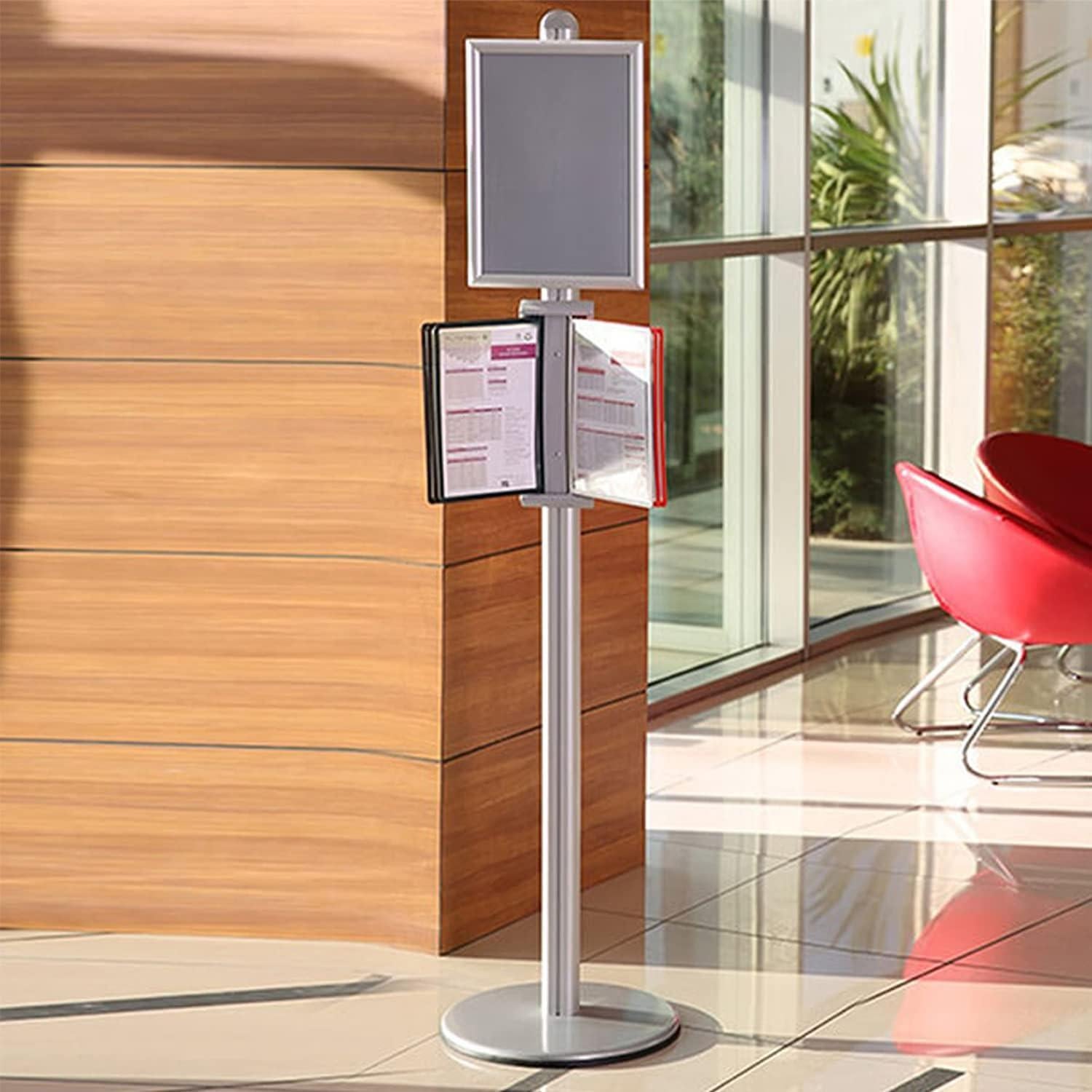 Bolsillos de Exhibición Doble Cara M&T Displays 21.6x27.9 cm Negro (10 Pzs)