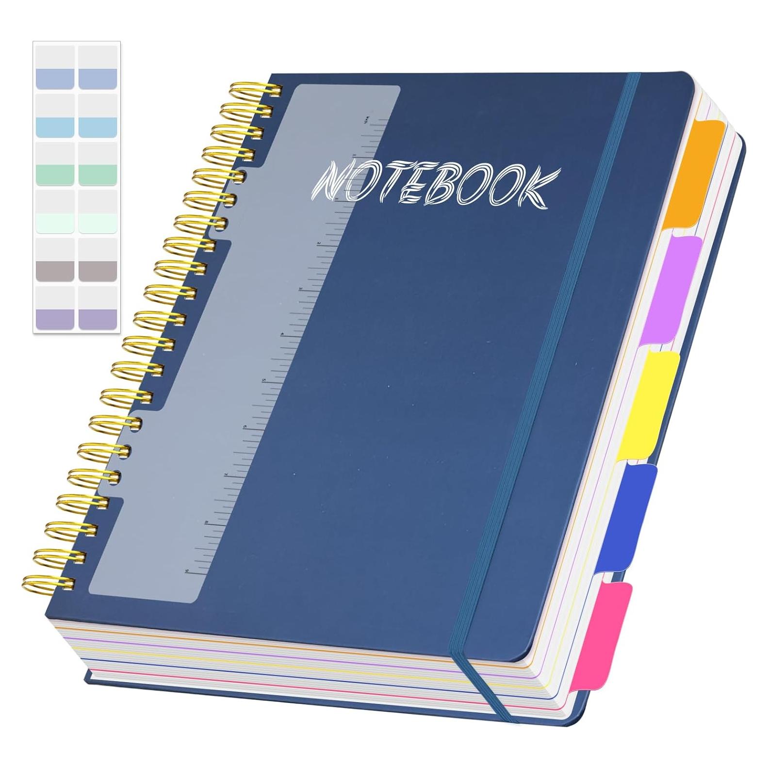 Cuaderno A4 Ouzoustate 5 Materias 300 Páginas Rayado Universitario