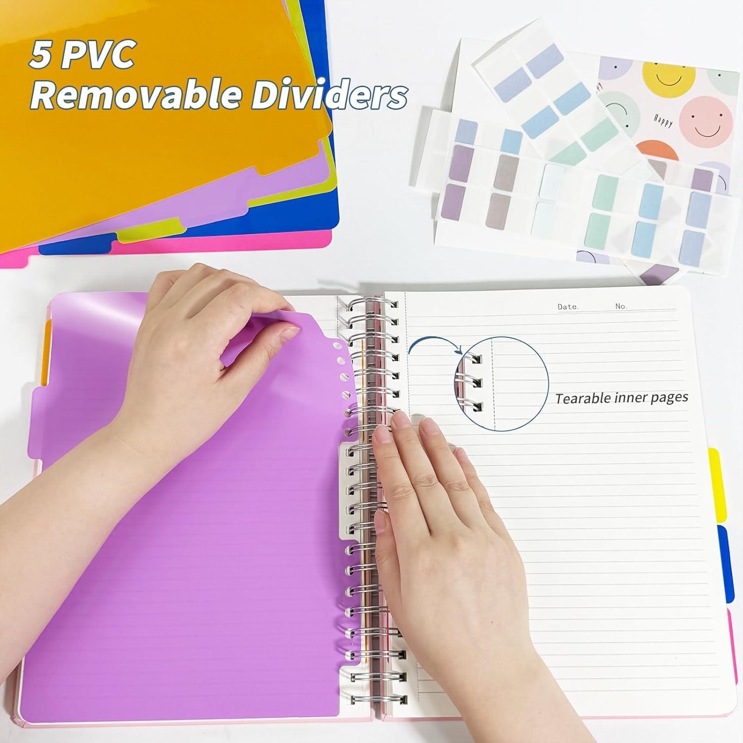 Cuaderno A4 Ouzoustate 5 Materias 300 Páginas Rayado Universitario