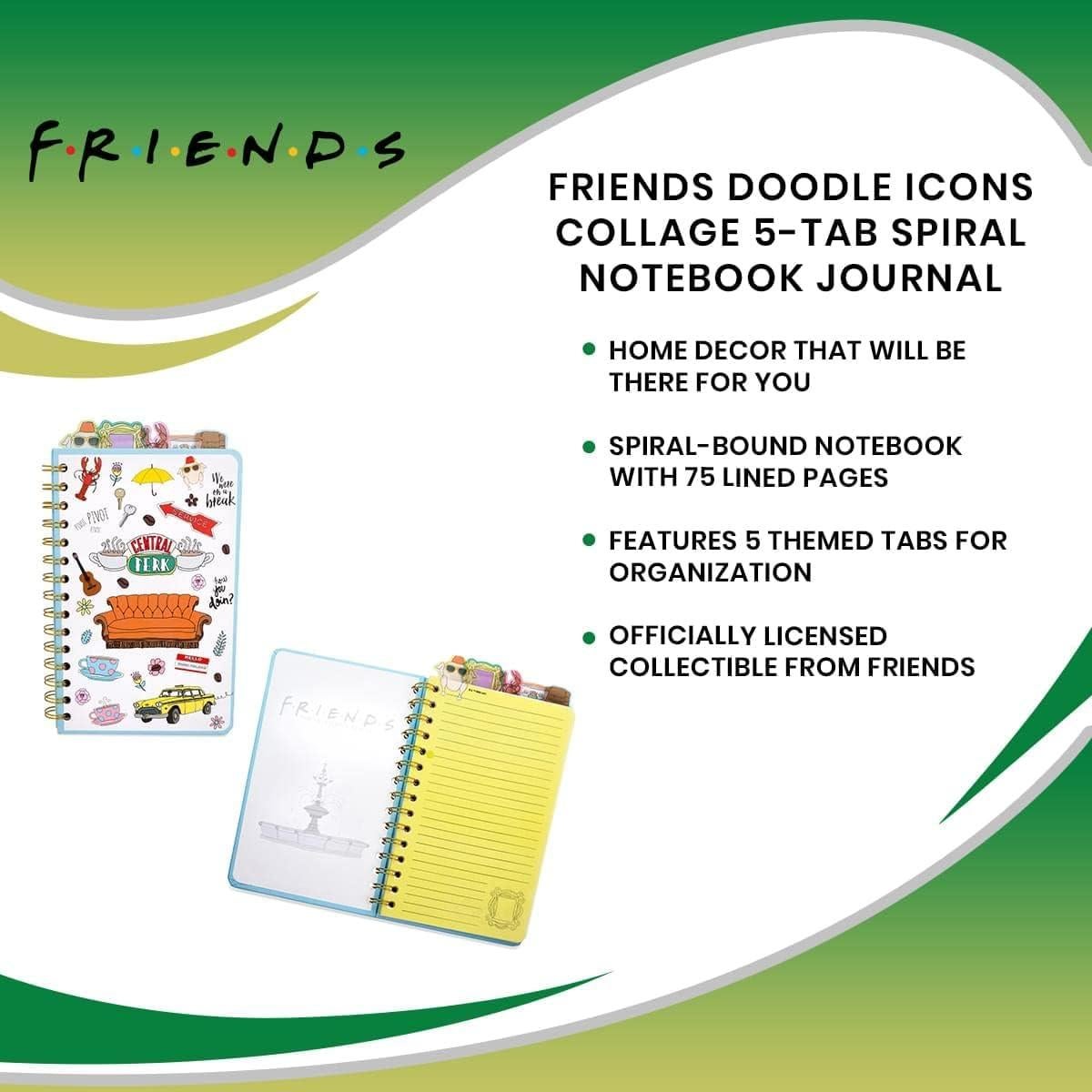 Cuaderno Espiral Friends Silver Buffalo 75 Páginas 12.7x20.3cm