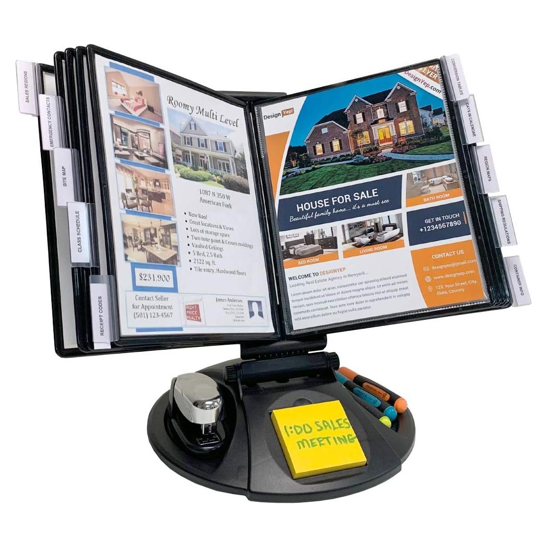 Organizador de Escritorio Ultimate Office 10 Bolsillos Negros