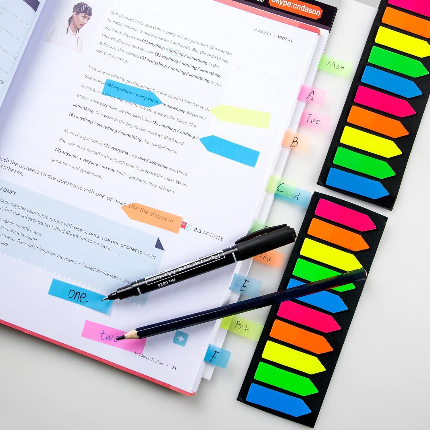 Marcadores de Páginas Adhesivos Ericter 1200 Pcs Flecha