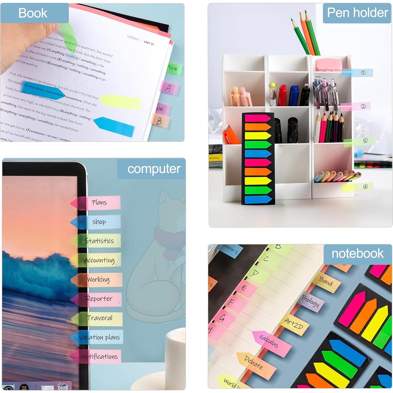 Marcadores de Páginas Adhesivos Ericter 1200 Pcs Flecha