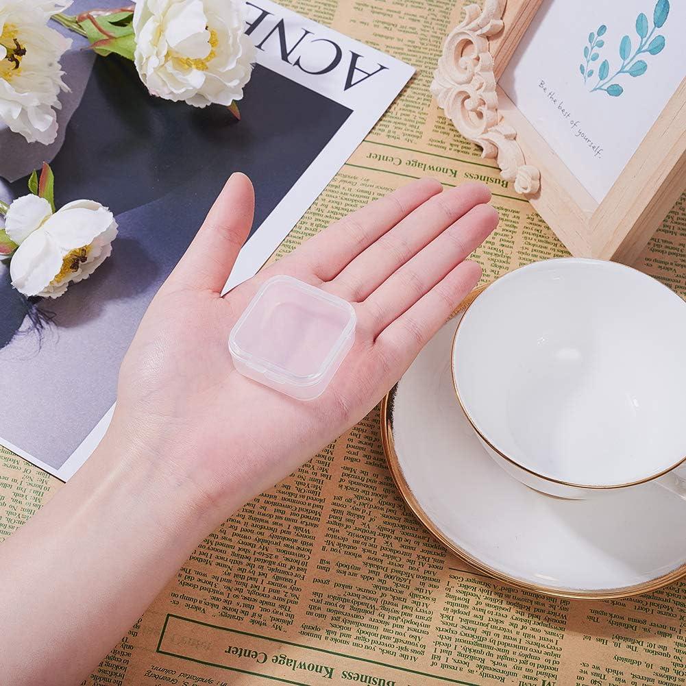 Cajas de Almacenamiento Plástico Transparente BENECREAT 18 Unidades 3.7x3.7x1.8 cm