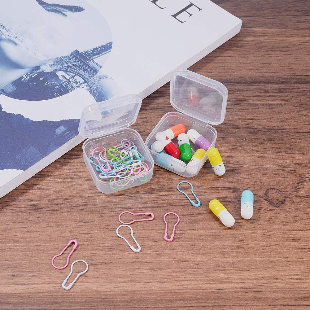 Cajas de Almacenamiento Plástico Transparente BENECREAT 18 Unidades 3.7x3.7x1.8 cm