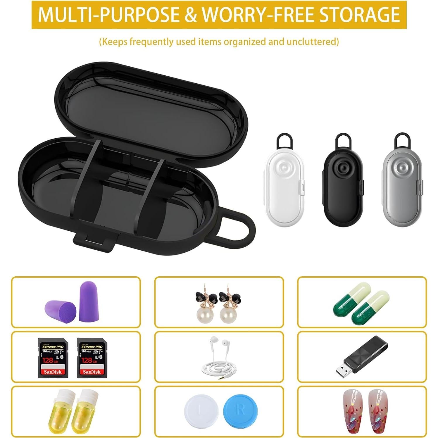 Estuches para Tapones de Oído VEINARDYL 3 Pcs Portátil