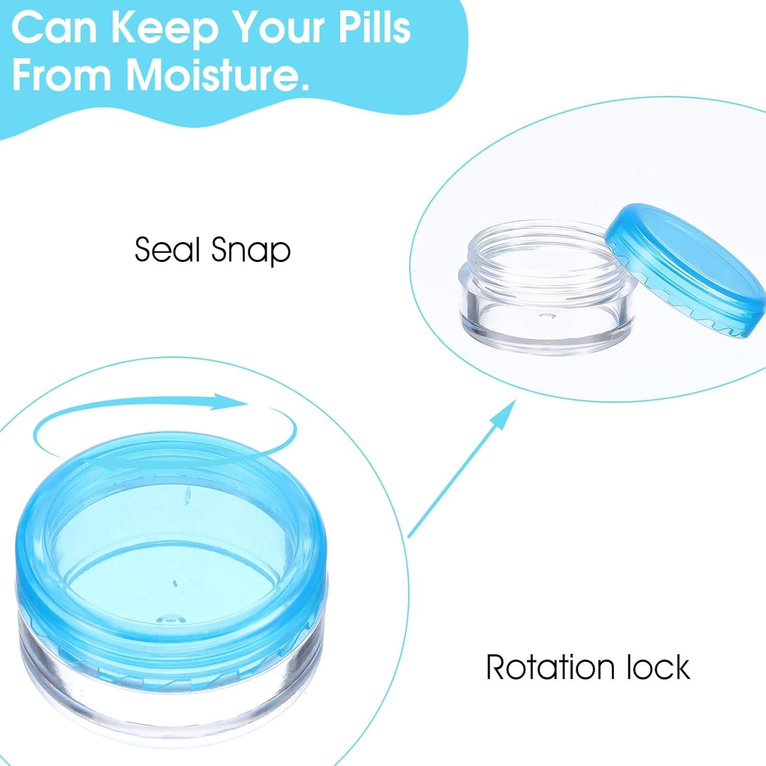 10 Cajas Organizadoras de Pastillas Dimeho Portátiles 3.8 cm