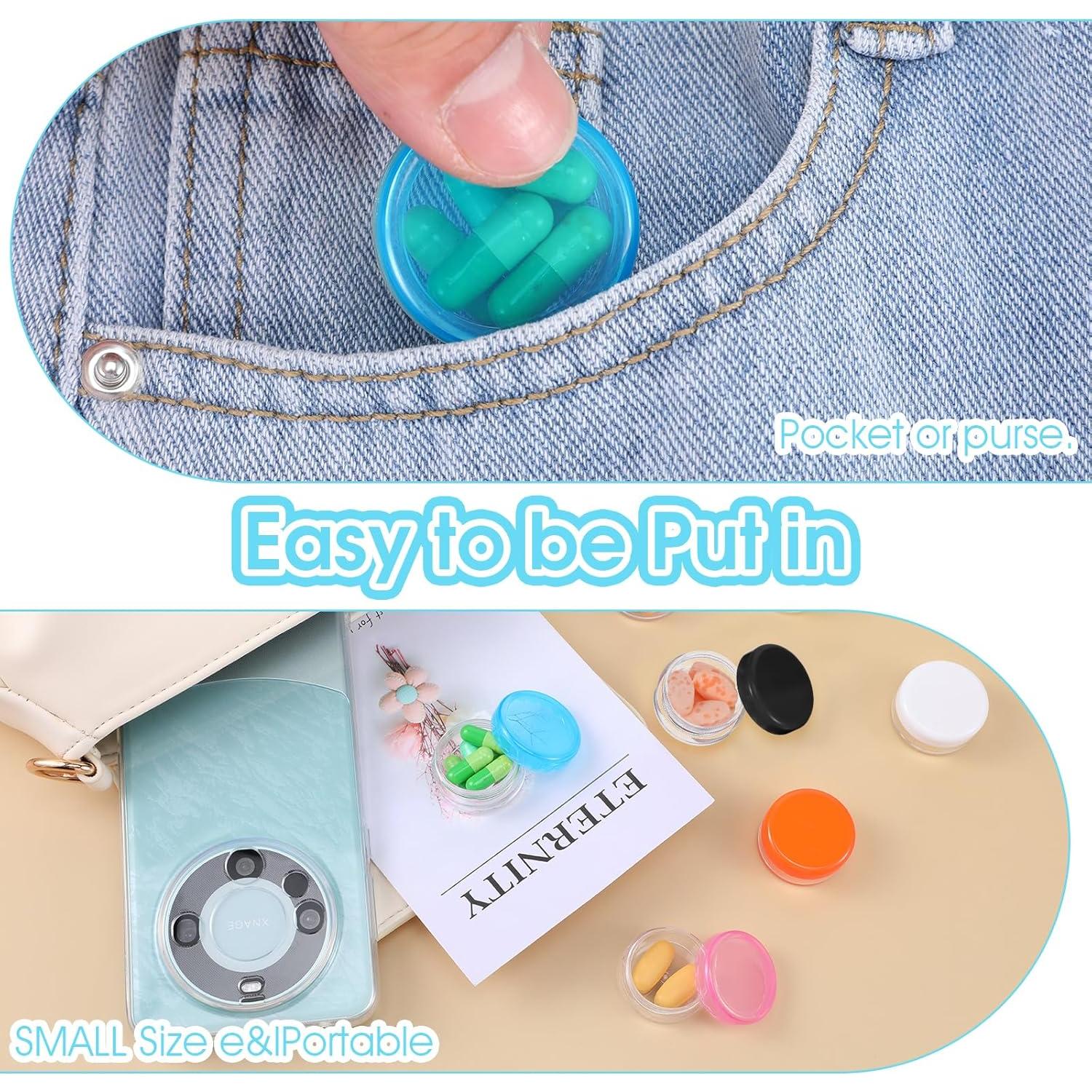 10 Cajas Organizadoras de Pastillas Dimeho Portátiles 3.8 cm