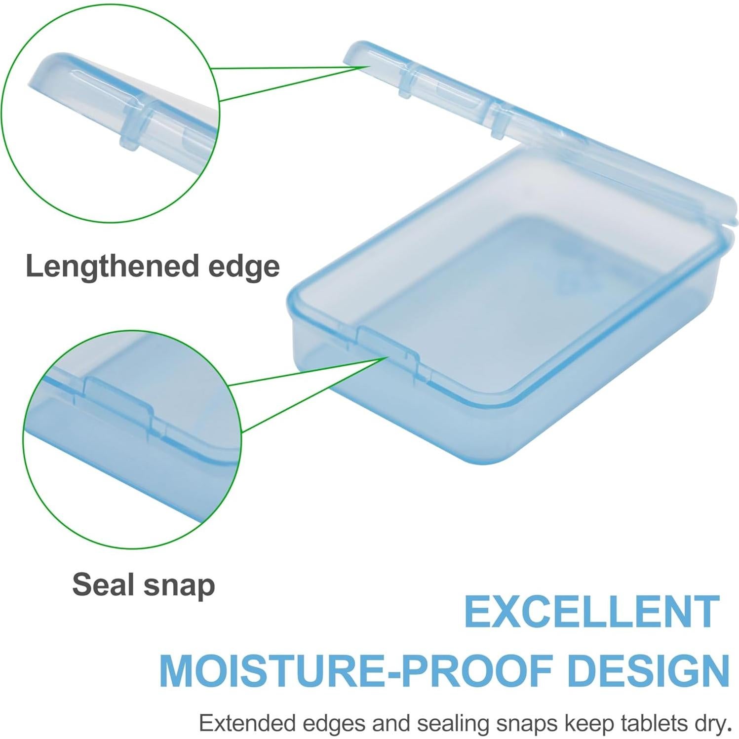 6 Cajas de Pastillas HUIKE Mini Organizador Portátil Azul