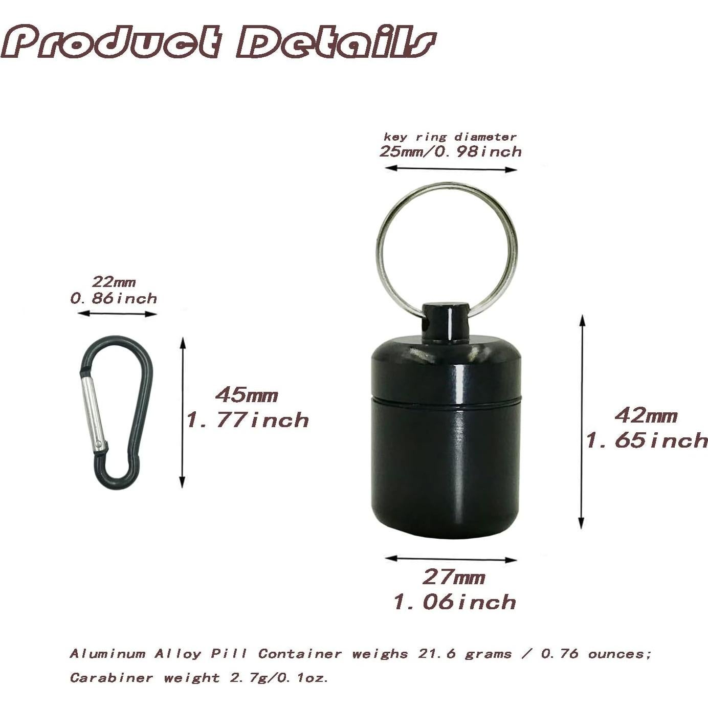 Soporte de Pastillas de Llavero KYHSOM 4 Piezas Impermeable