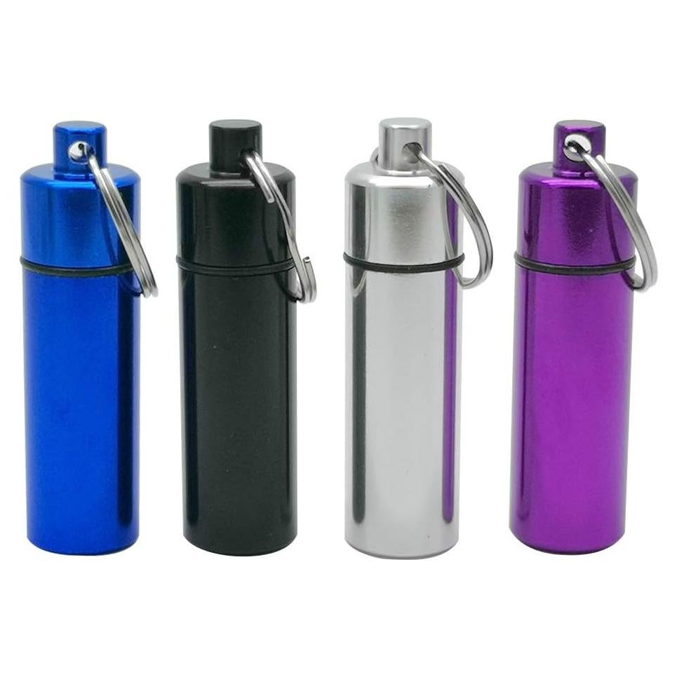 4 Cajas de Pastillas de Aluminio Portátiles a Prueba de Agua