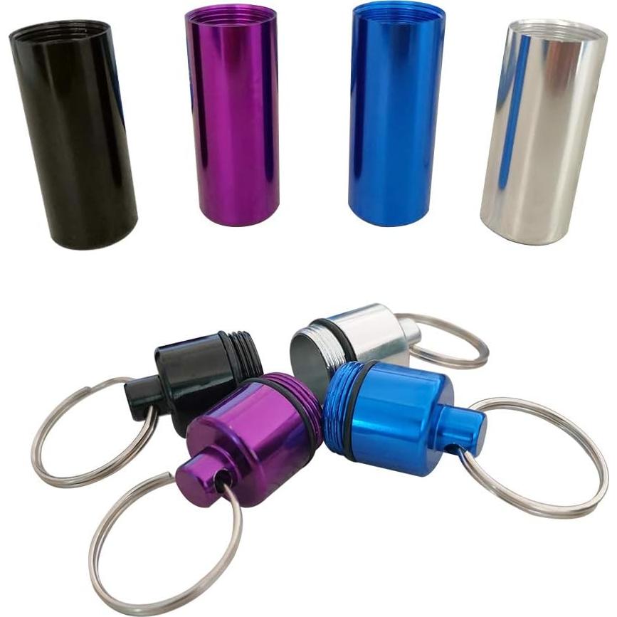 4 Cajas de Pastillas de Aluminio Portátiles a Prueba de Agua