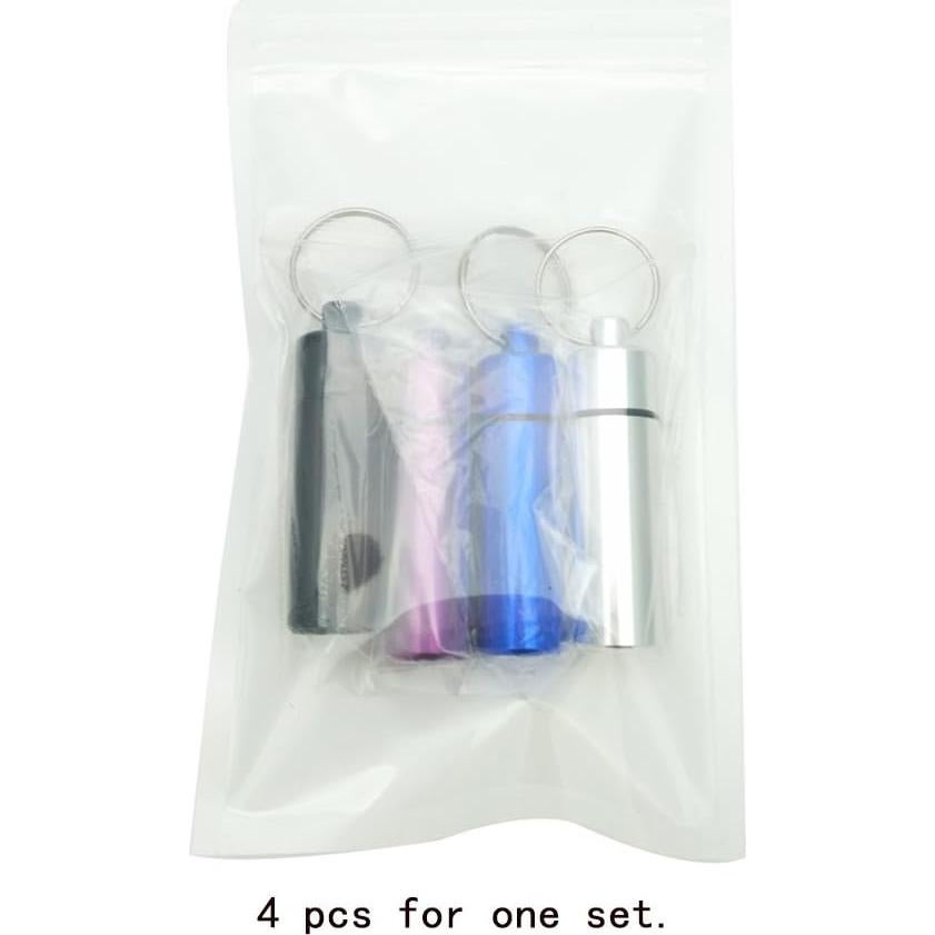 4 Cajas de Pastillas de Aluminio Portátiles a Prueba de Agua