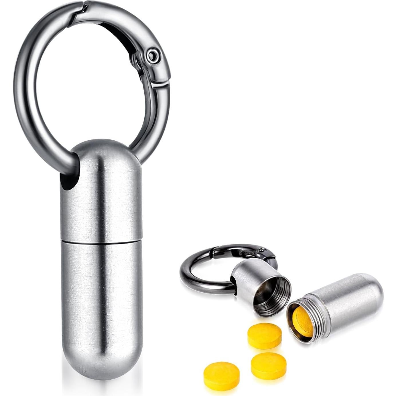 Estuche para Pastillas Ptwola Plateado Mini Impermeable