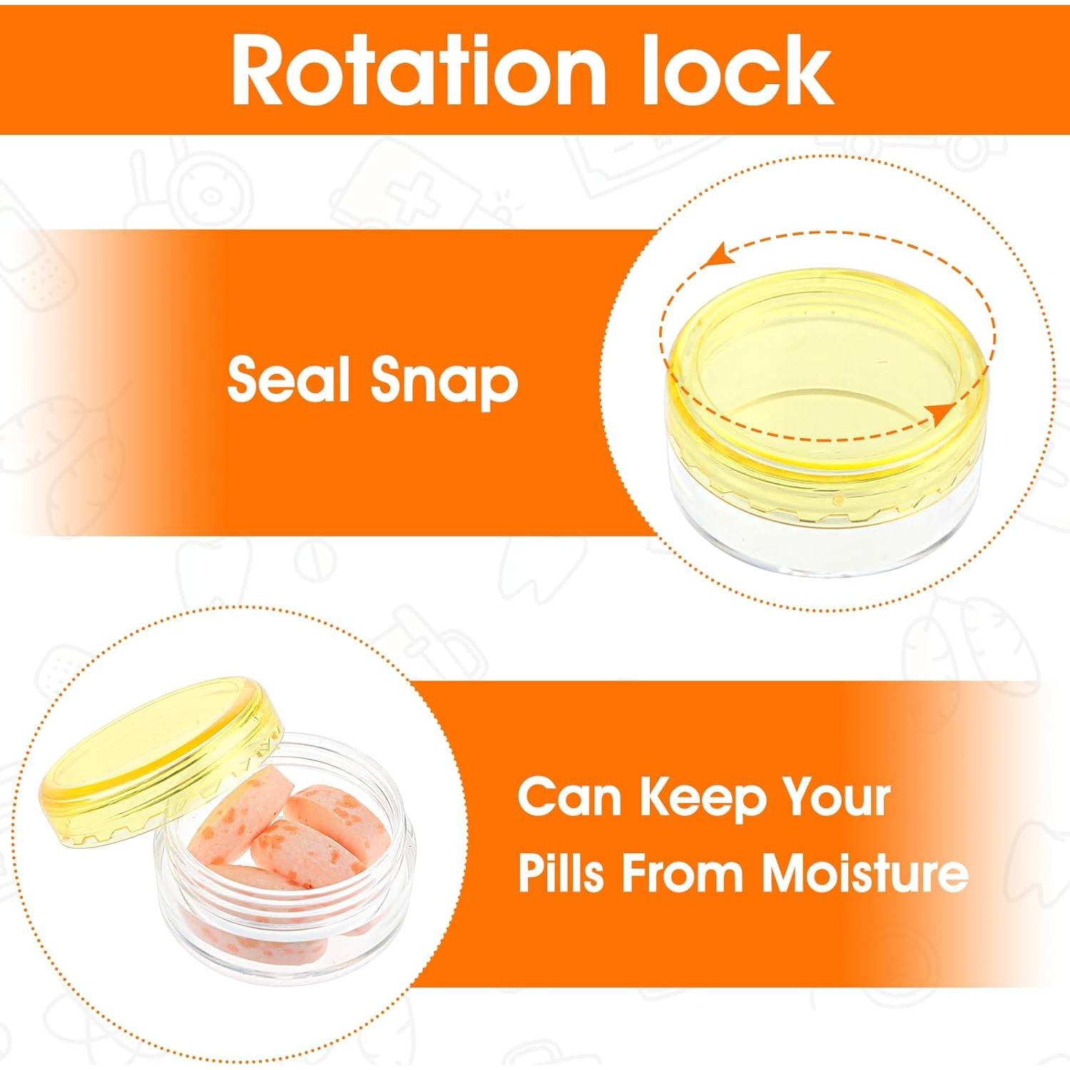 Caja Organizadora de Pastillas Dimeho 5 Pcs Portátil BPA Free