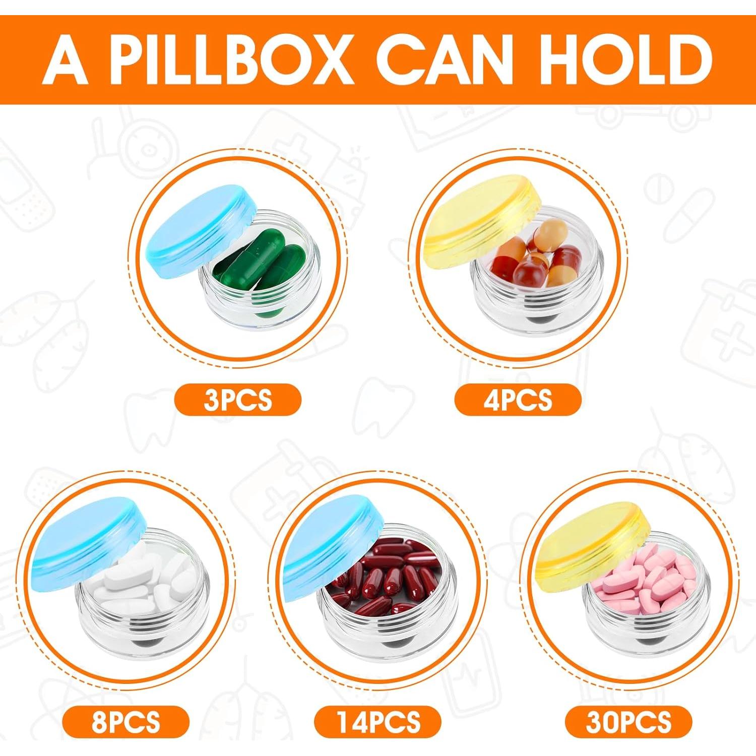 Caja Organizadora de Pastillas Dimeho 5 Pcs Portátil BPA Free