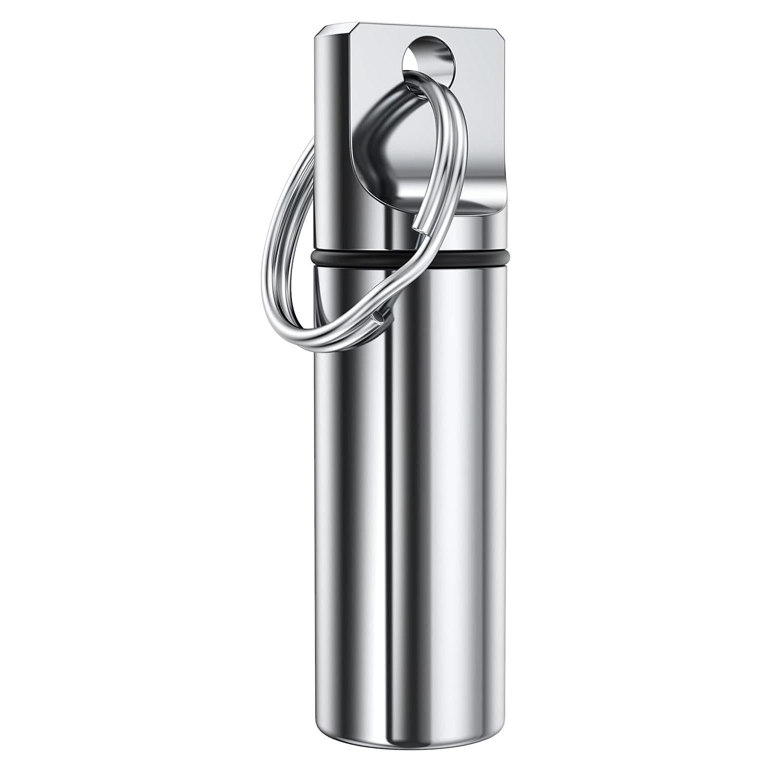 Llavero organizador de pastillas TecQach, aluminio a prueba de agua