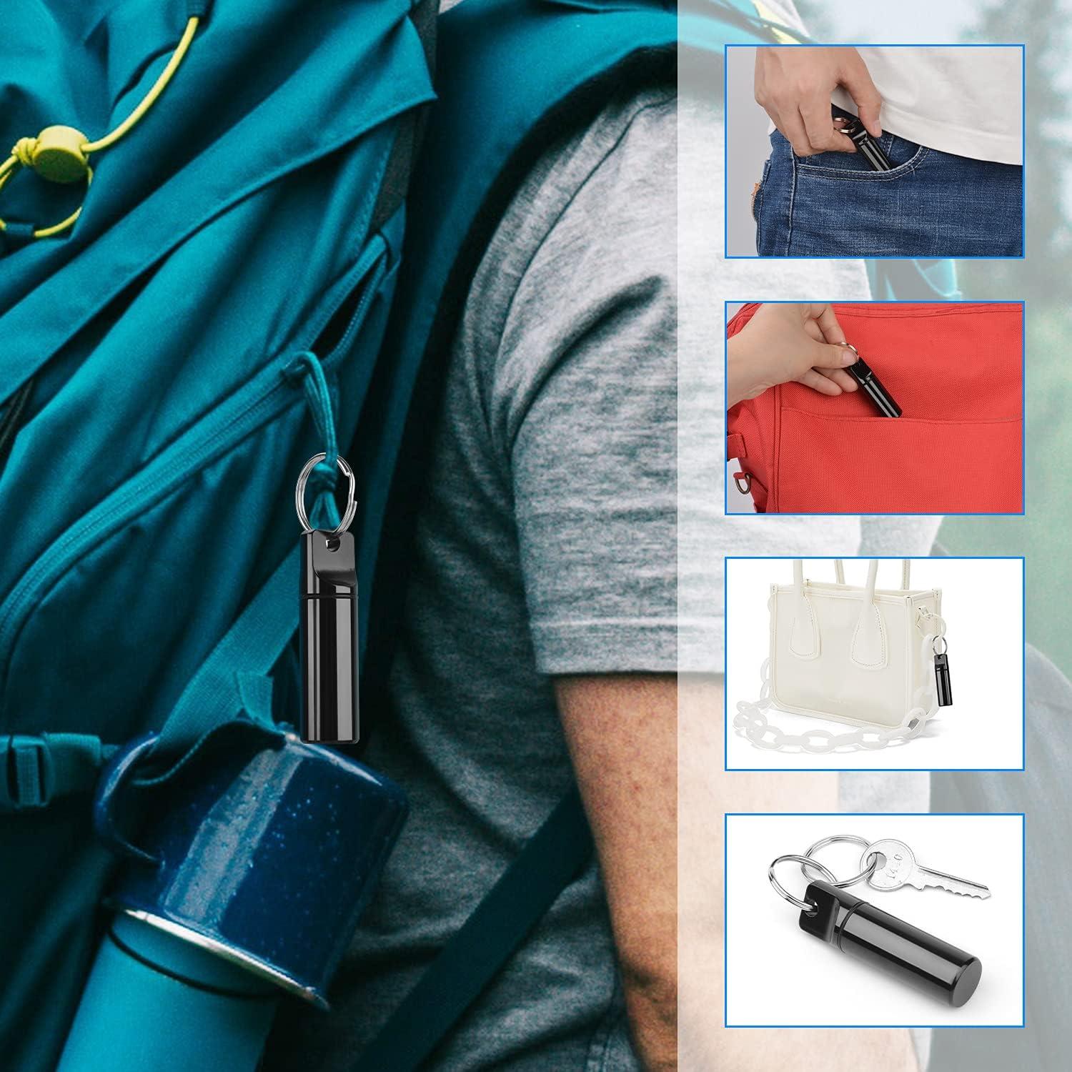 Llavero organizador de pastillas TecQach, aluminio a prueba de agua