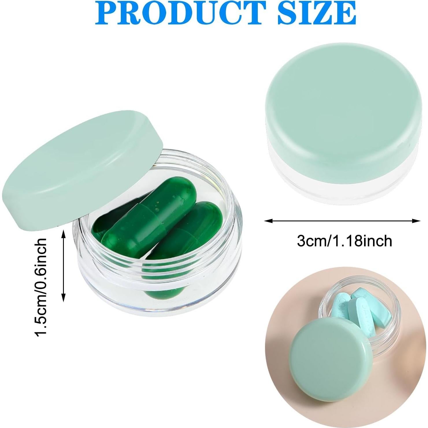 Organizador de Pastillas de Viaje ElevateTech - 5 Pcs Mini Caja