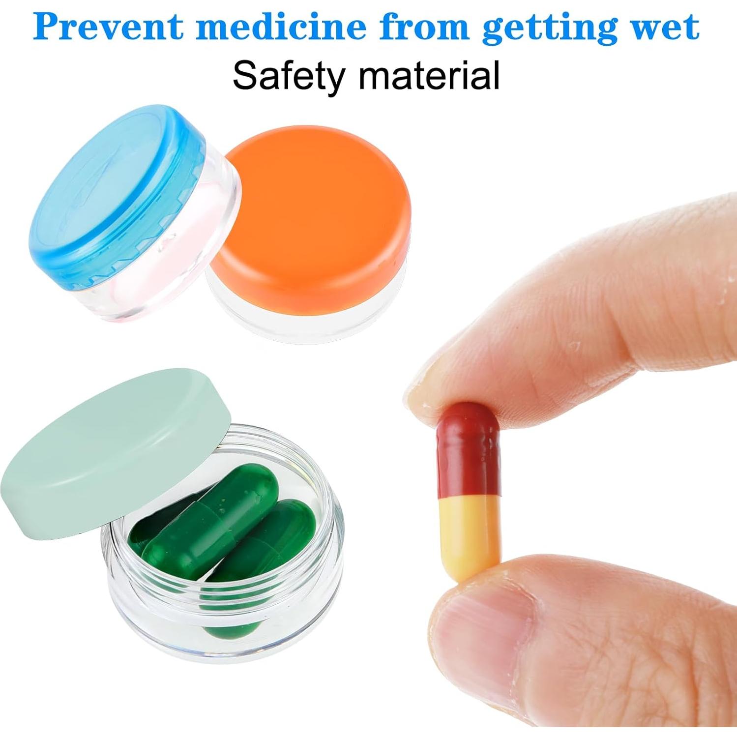 Organizador de Pastillas de Viaje ElevateTech - 5 Pcs Mini Caja