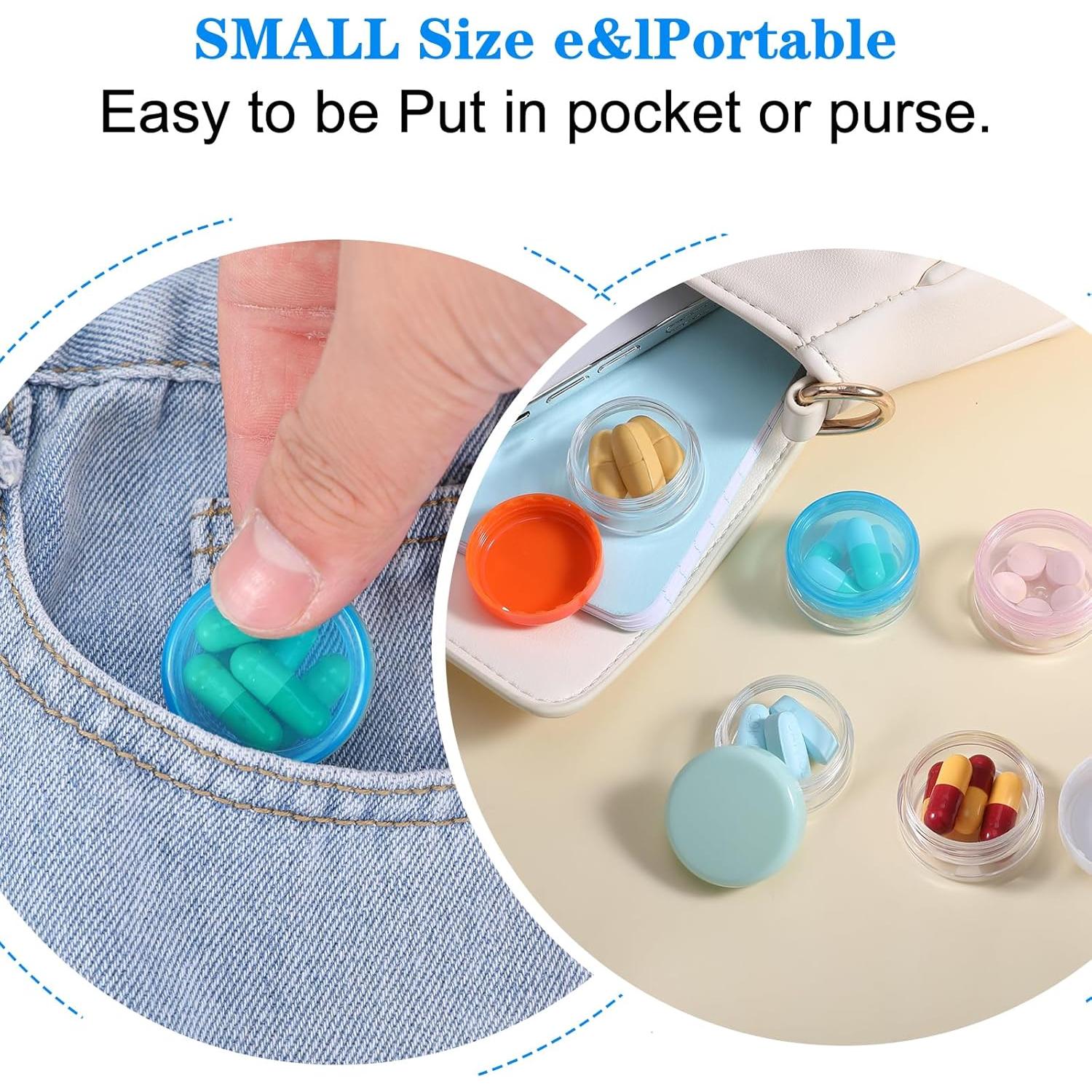 Organizador de Pastillas de Viaje ElevateTech - 5 Pcs Mini Caja