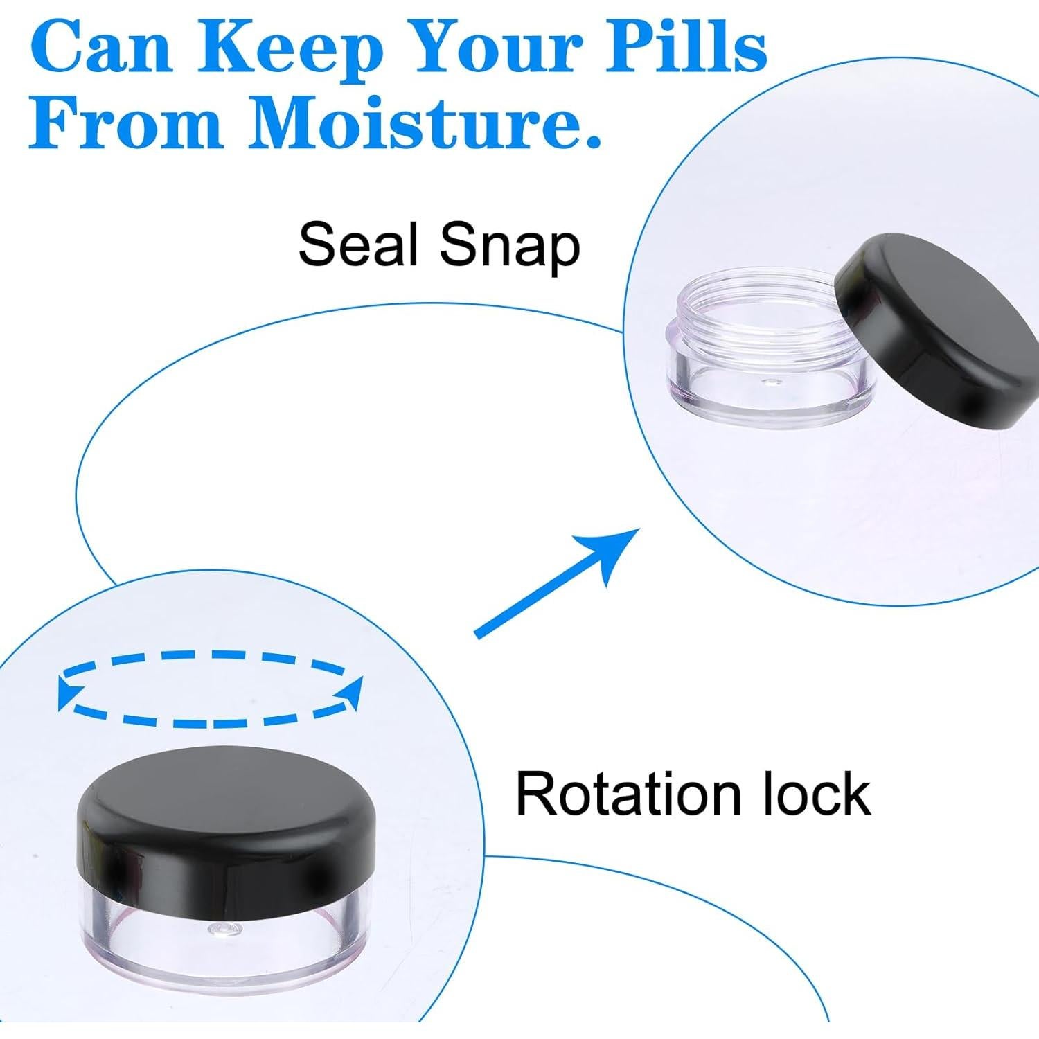 Caja Organizadora de Pastillas Dimeho 5 Pcs Portátil Libre BPA