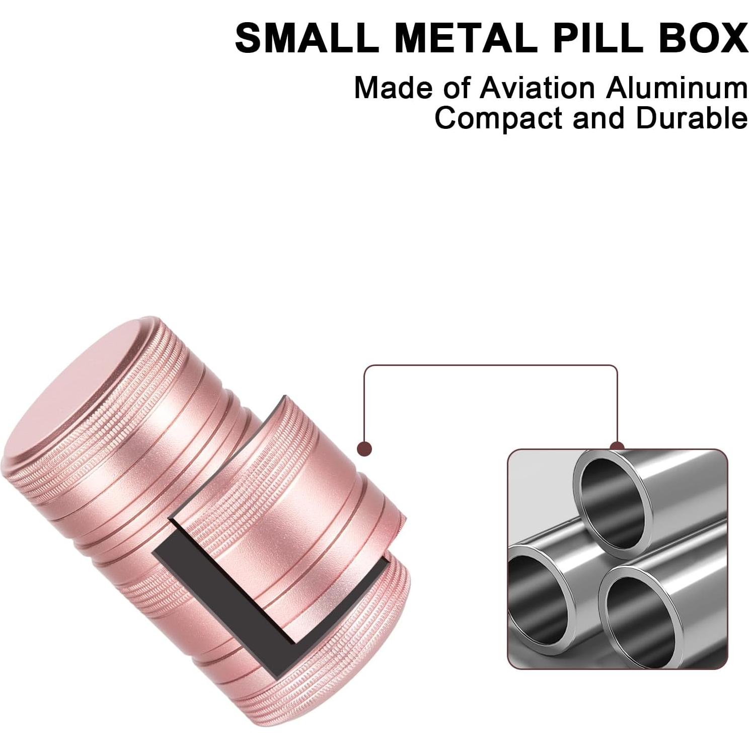 Contenedor de Pastillas SOBAHIDO Rosa - Organizador Portátil Impermeable