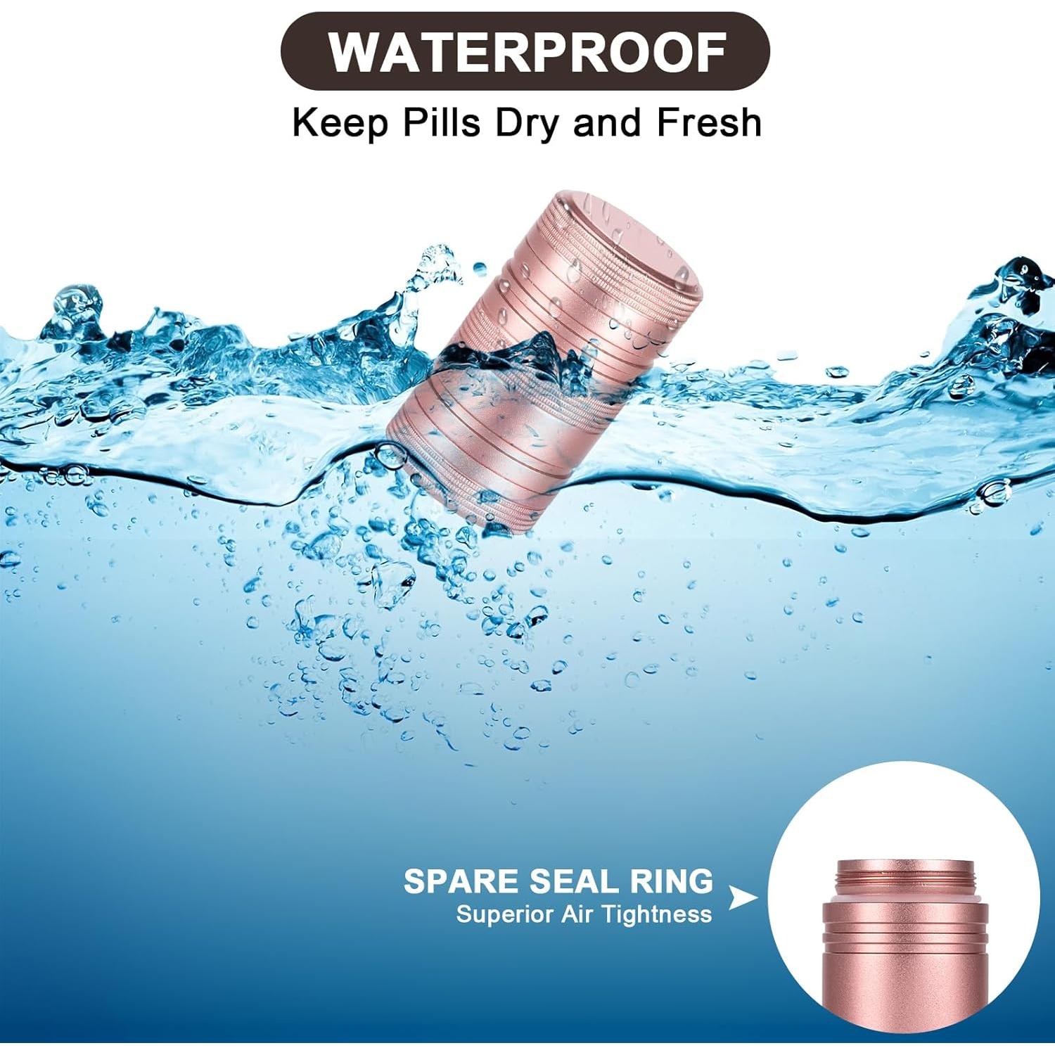 Contenedor de Pastillas SOBAHIDO Rosa - Organizador Portátil Impermeable