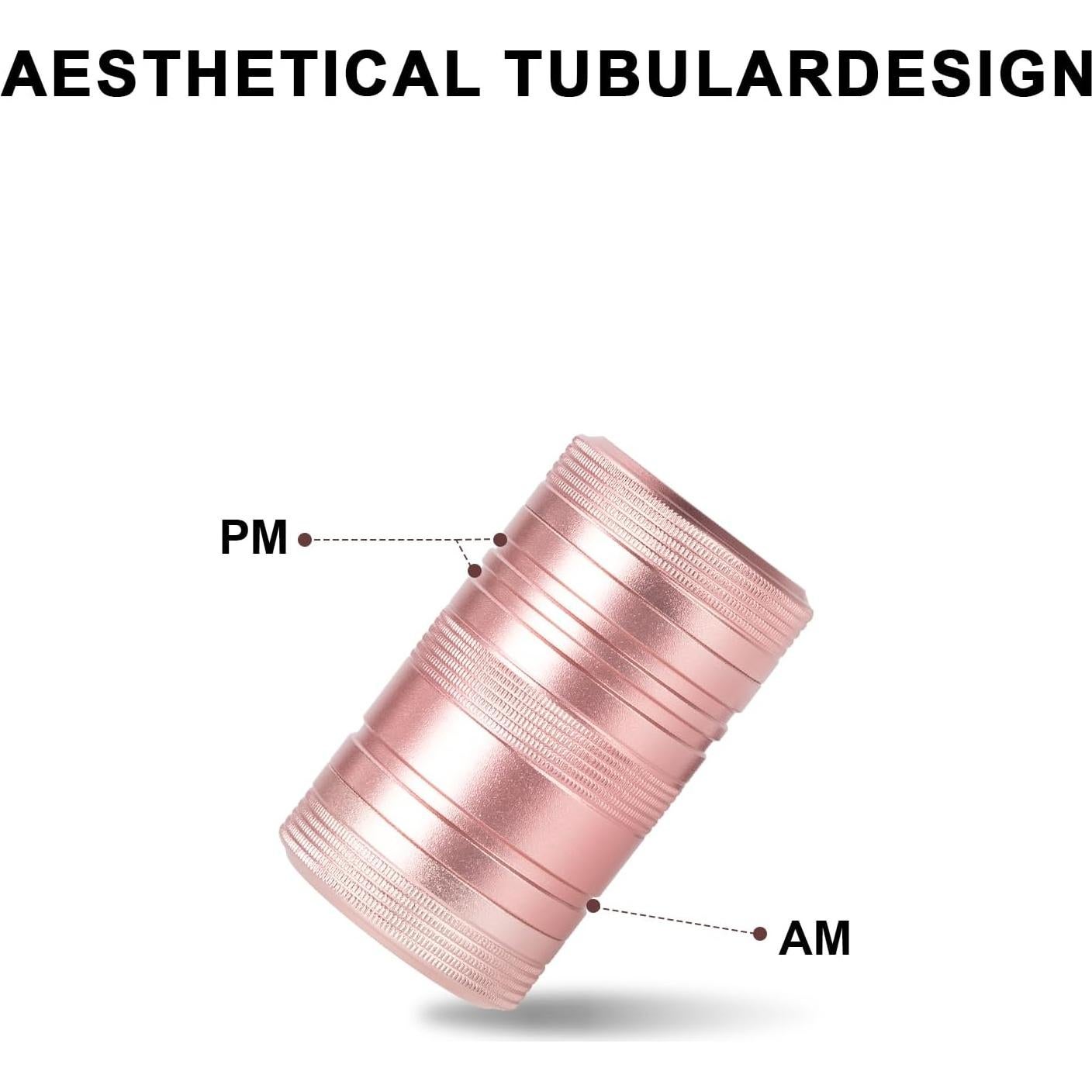 Contenedor de Pastillas SOBAHIDO Rosa - Organizador Portátil Impermeable