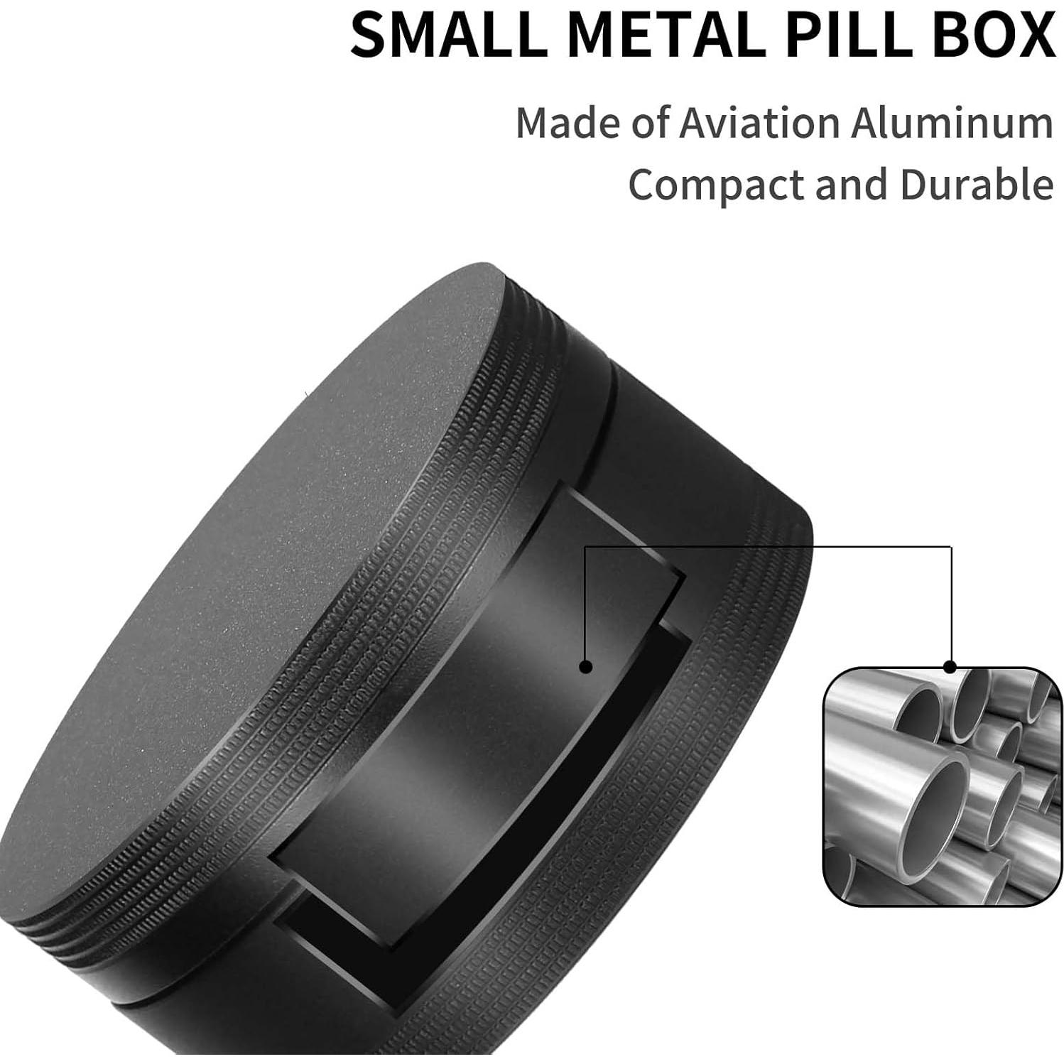 Caja de Pastillas Portátil SOBAHIDO de Aluminio Impermeable