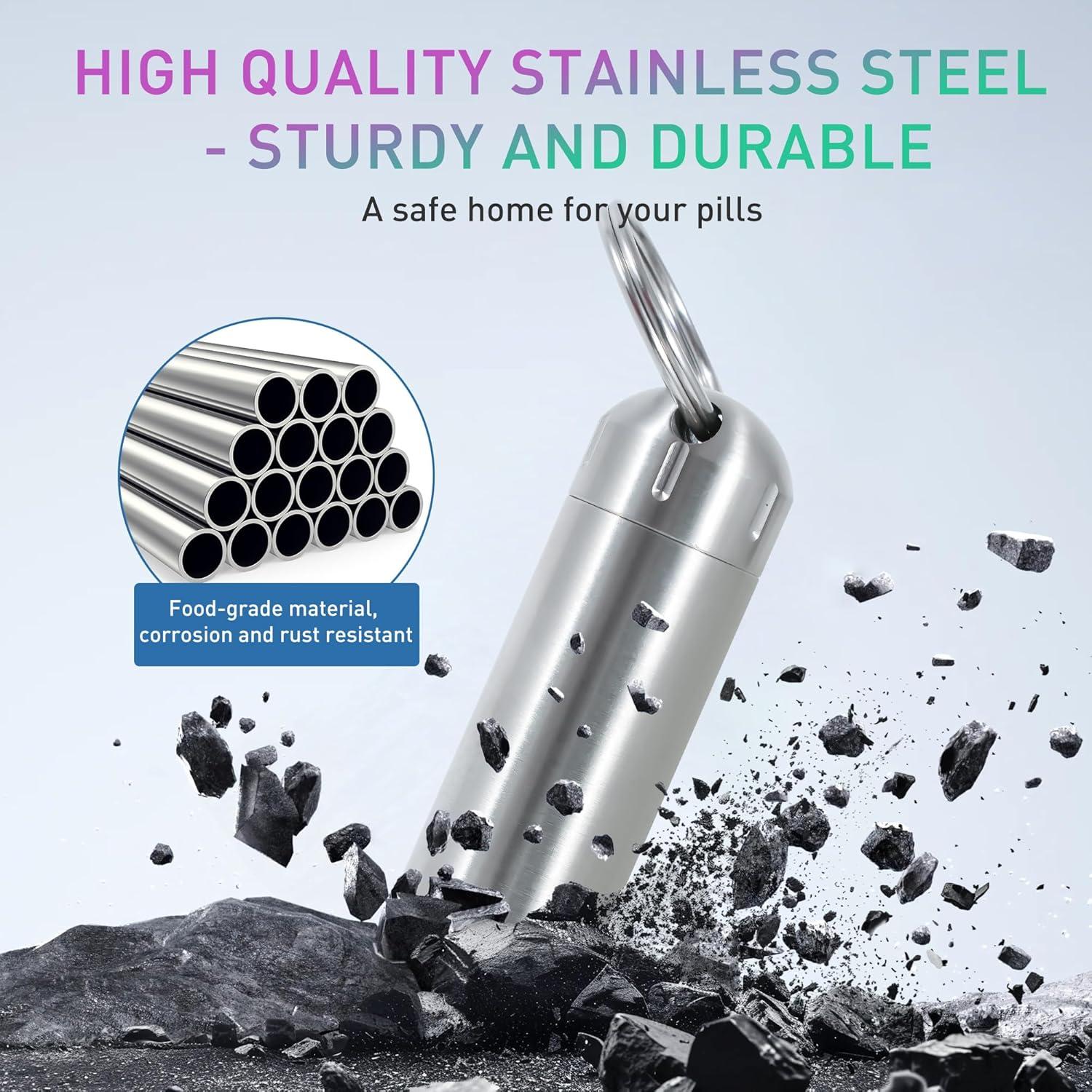 Organizador de Pastillas VTAR Acero Inoxidable Plata 12.27cm