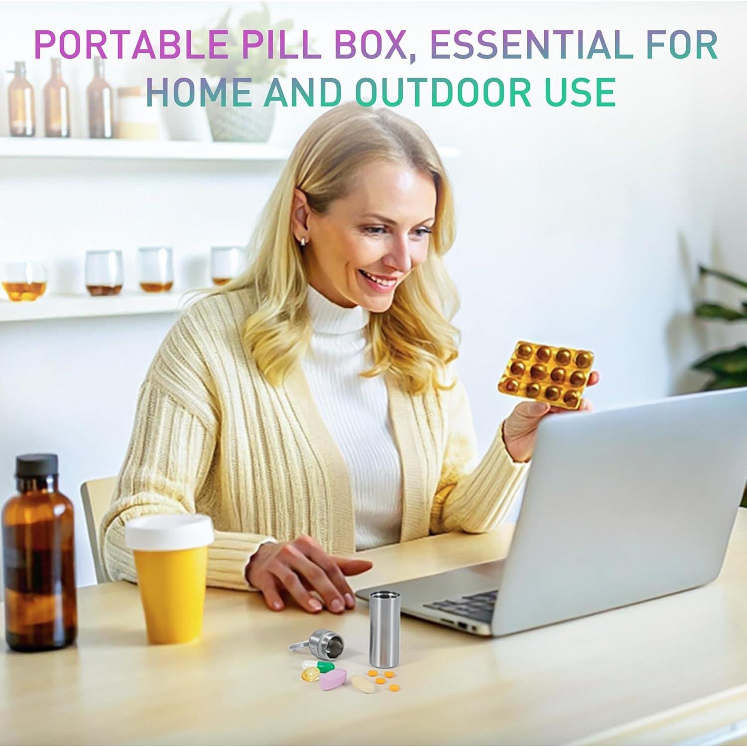 Organizador de Pastillas VTAR Acero Inoxidable Plata 12.27cm