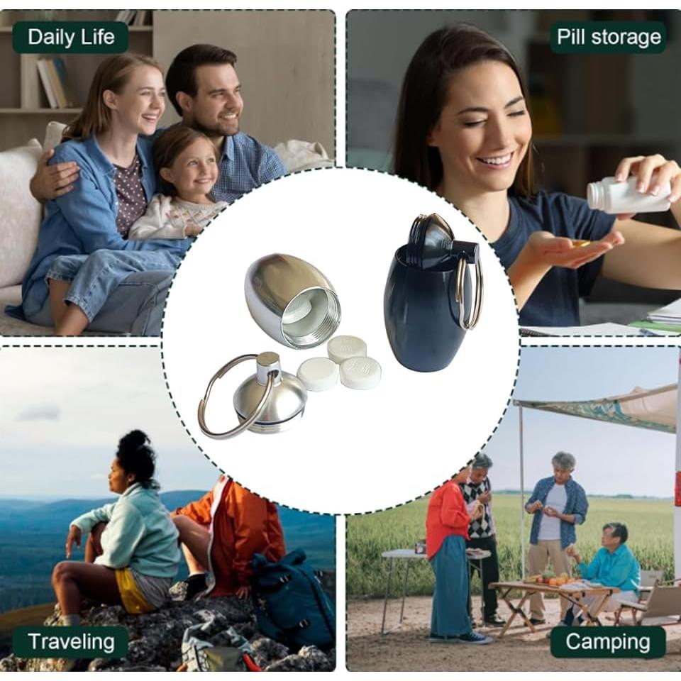 Contenedor de Pastillas de Aluminio FAYALA 2 Paquetes Impermeable