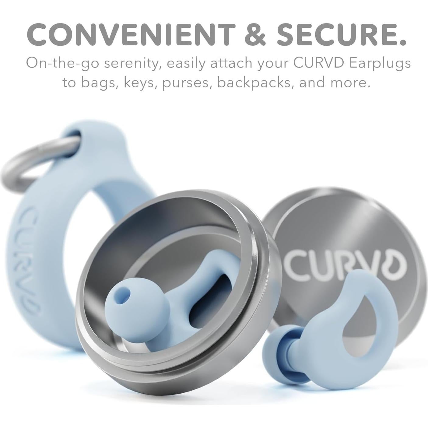 Tapones para Oídos CURVD Azul - Reutilizables y Ergonómicos