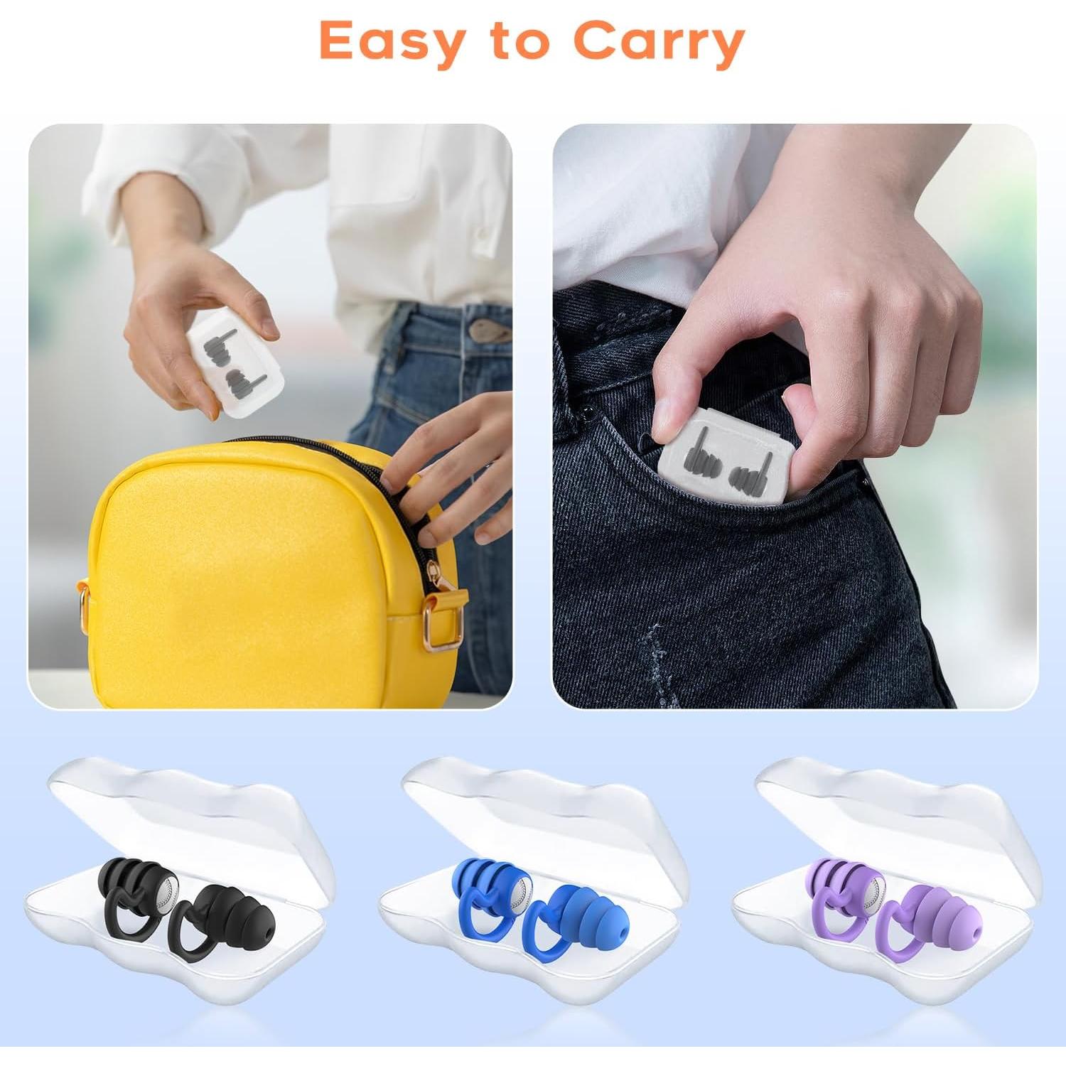 Tapones para Oídos WLSCTY Silicona Niños 3 Pares Impermeables