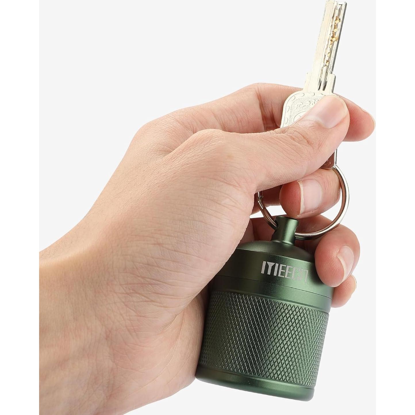 Portapíldoras de Aluminio MEECN Verde Impermeable 1.6x5.08cm