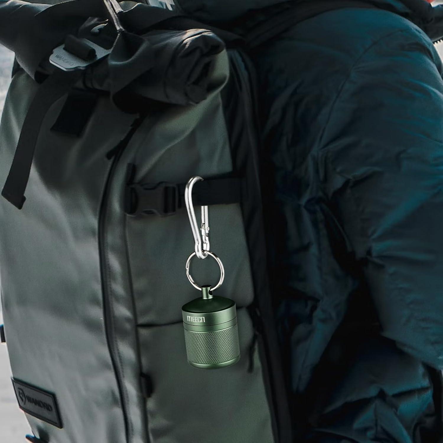 Portapíldoras de Aluminio MEECN Verde Impermeable 1.6x5.08cm