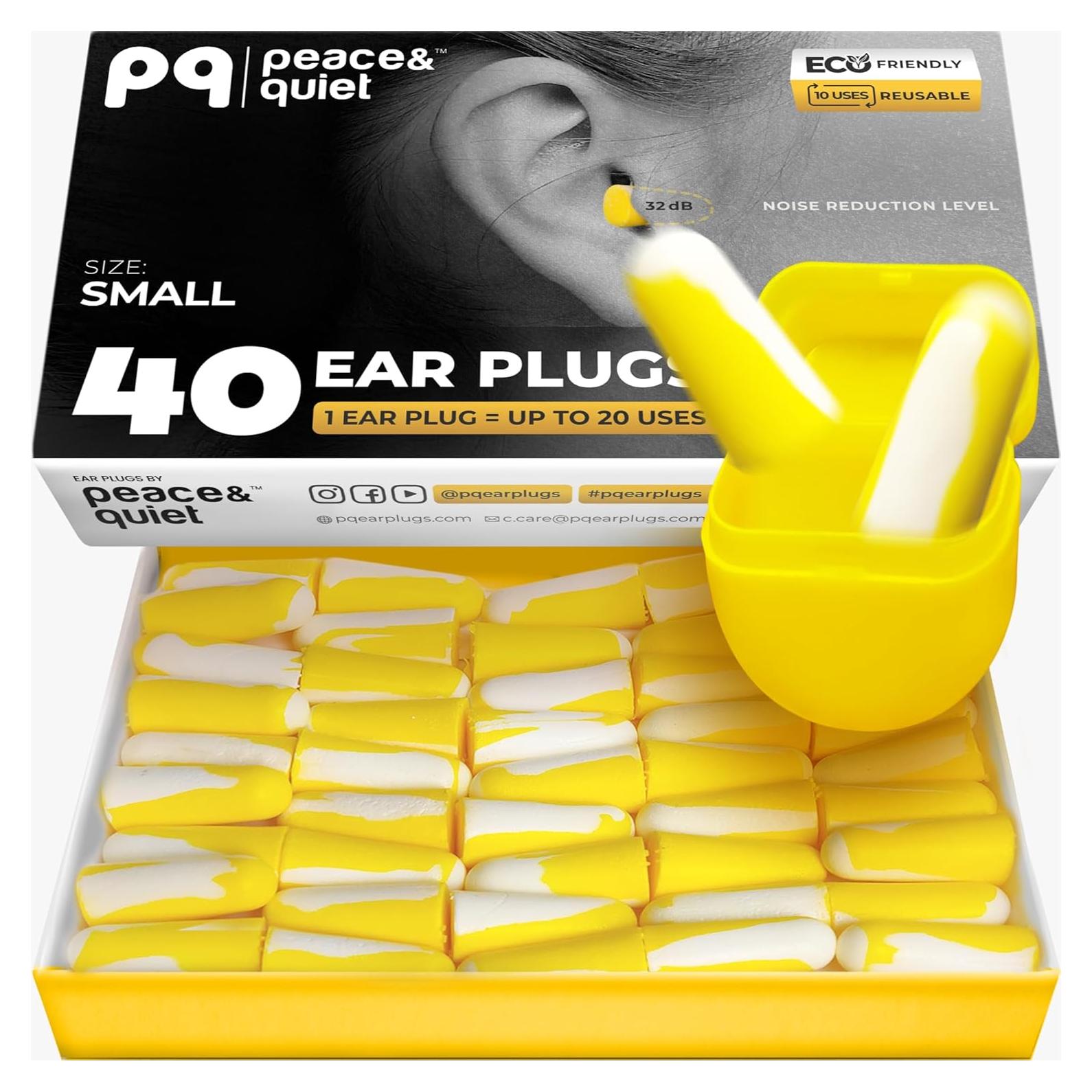Tapones para Oídos Peace&Quiet PQ Pequeños - 40 Unidades, 32 dB
