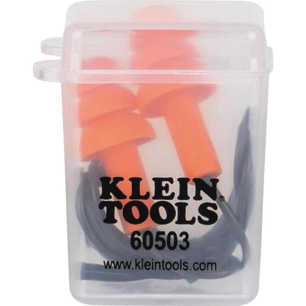 Tapones para oídos con cable Klein Tools 605036, 25dB NRR, 6 pares