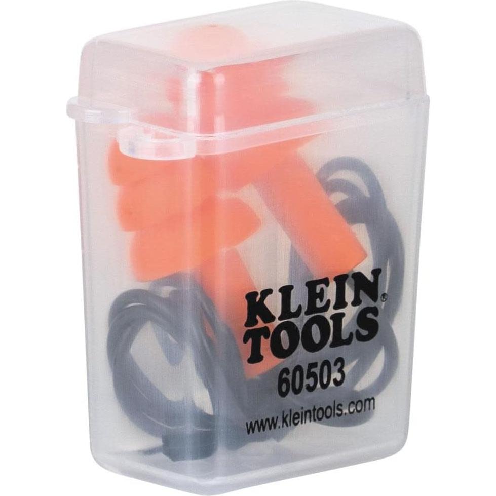 Tapones para oídos con cable Klein Tools 605036, 25dB NRR, 6 pares