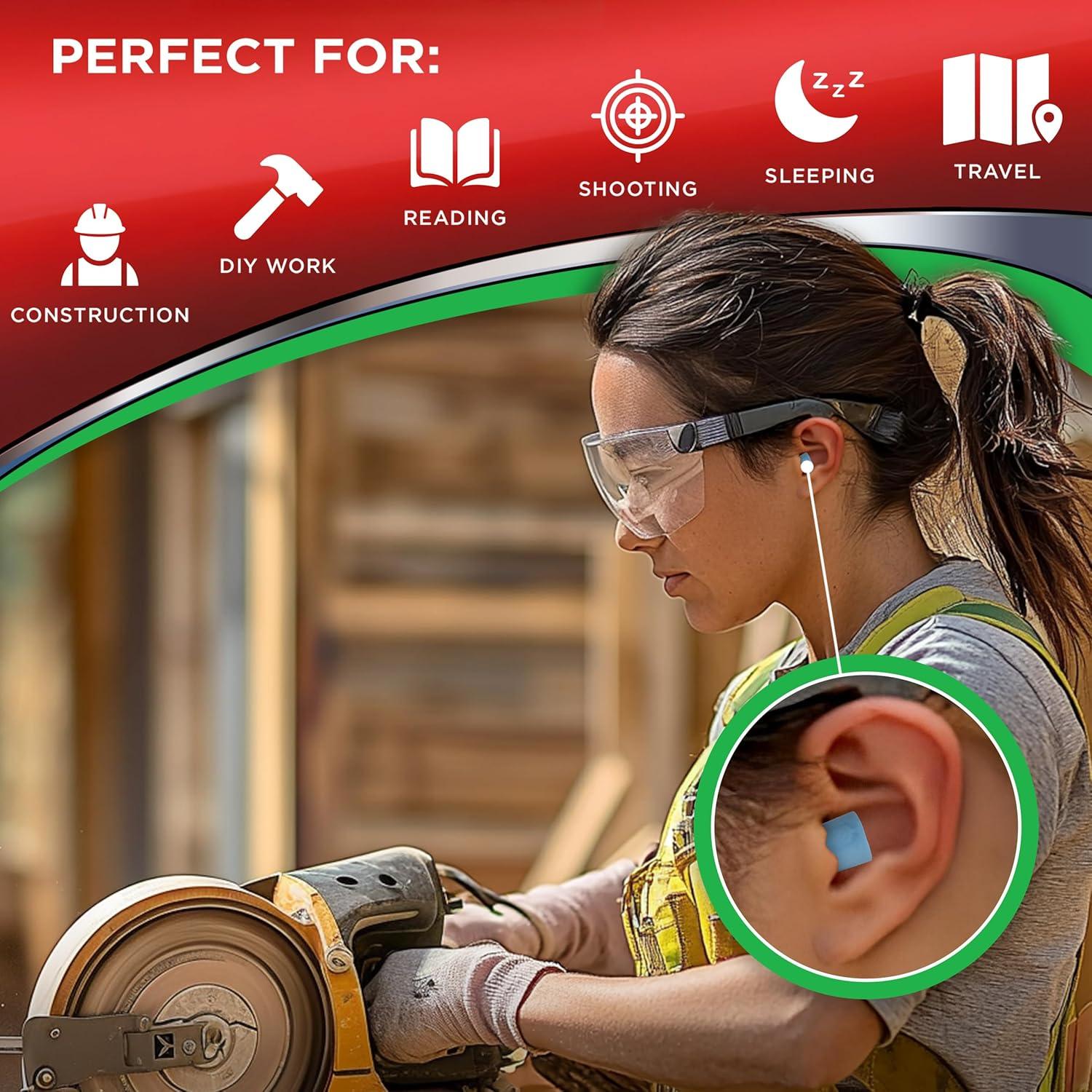 Tapones para Oídos HEAROS Xtreme 33dB NRR 200 Pares Azul