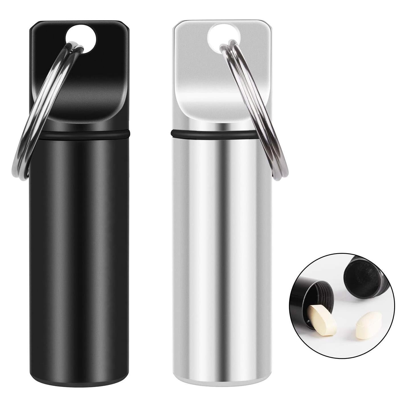 Organizador de Pastillas Portátil Oupex - 2 Cajas Aluminio a Prueba de Agua