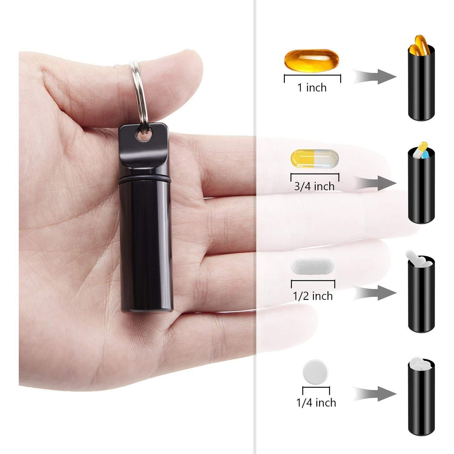 Organizador de Pastillas Portátil Oupex - 2 Cajas Aluminio a Prueba de Agua