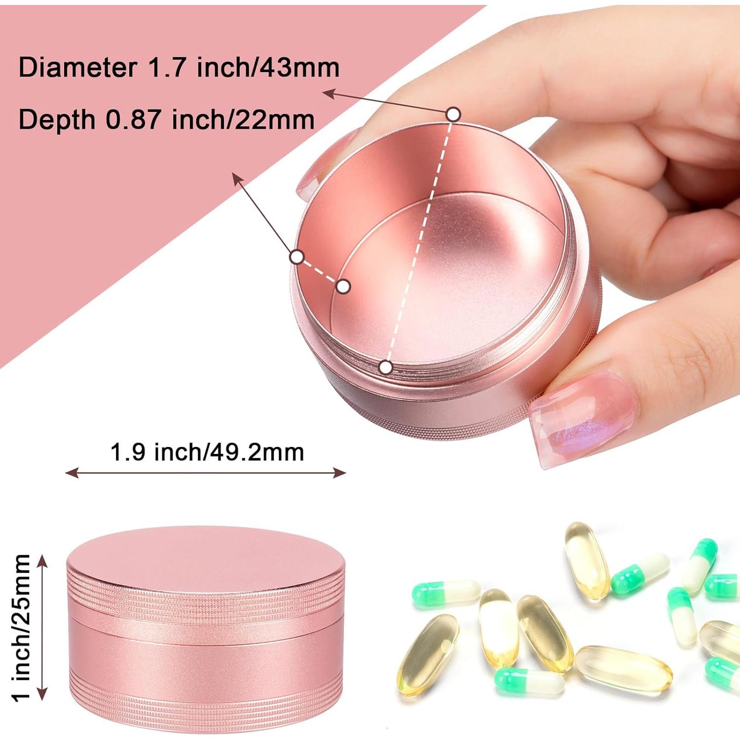 Caja de Pastillas Portátil SOBAHIDO Metal Impermeable 30ml